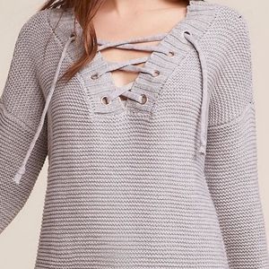 NWT Jack by BB Dakota Lace Up Front Sweater Size S